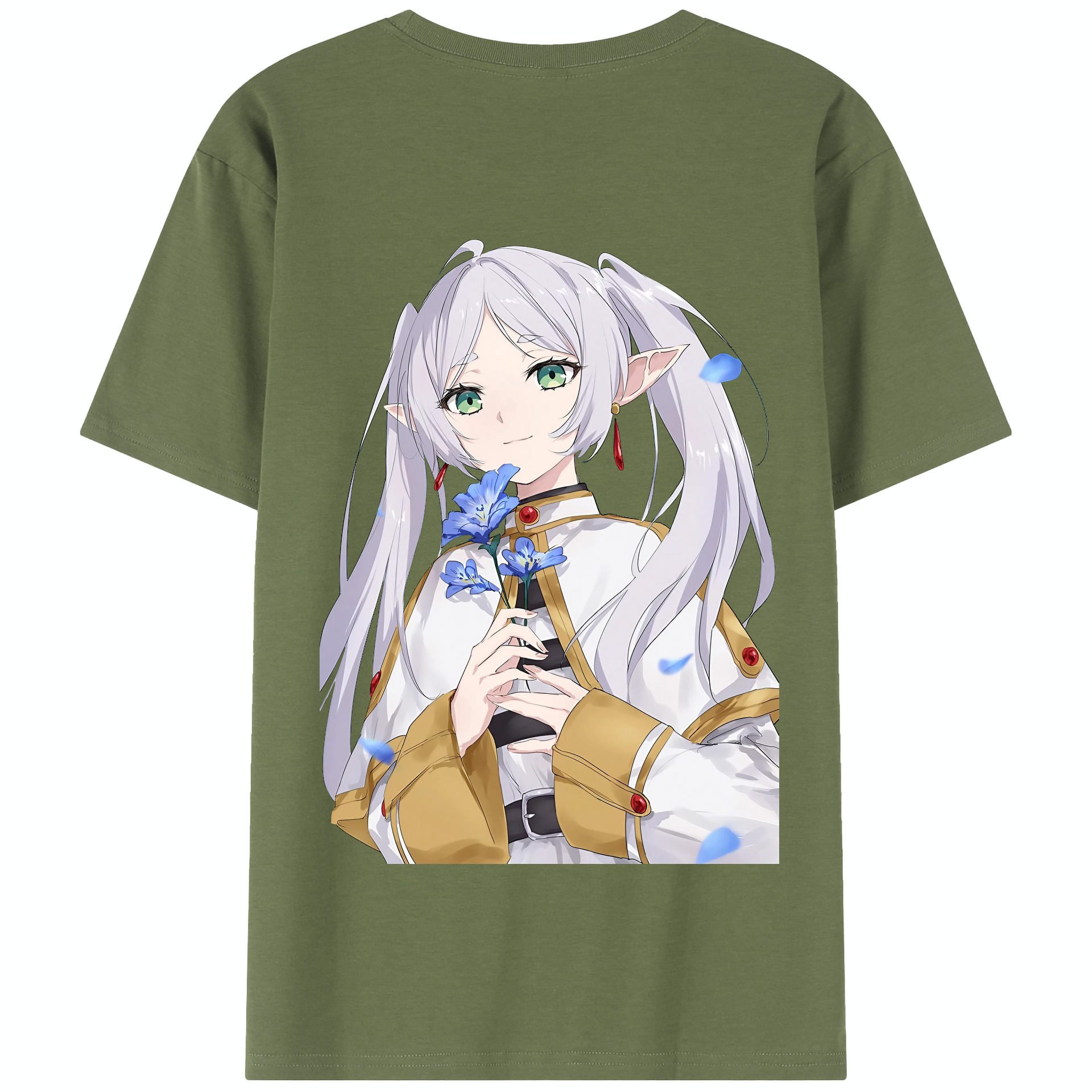 （画像用） 葬送のフリーレン Frieren 綿100％半袖Tシャツ（背面プリント）